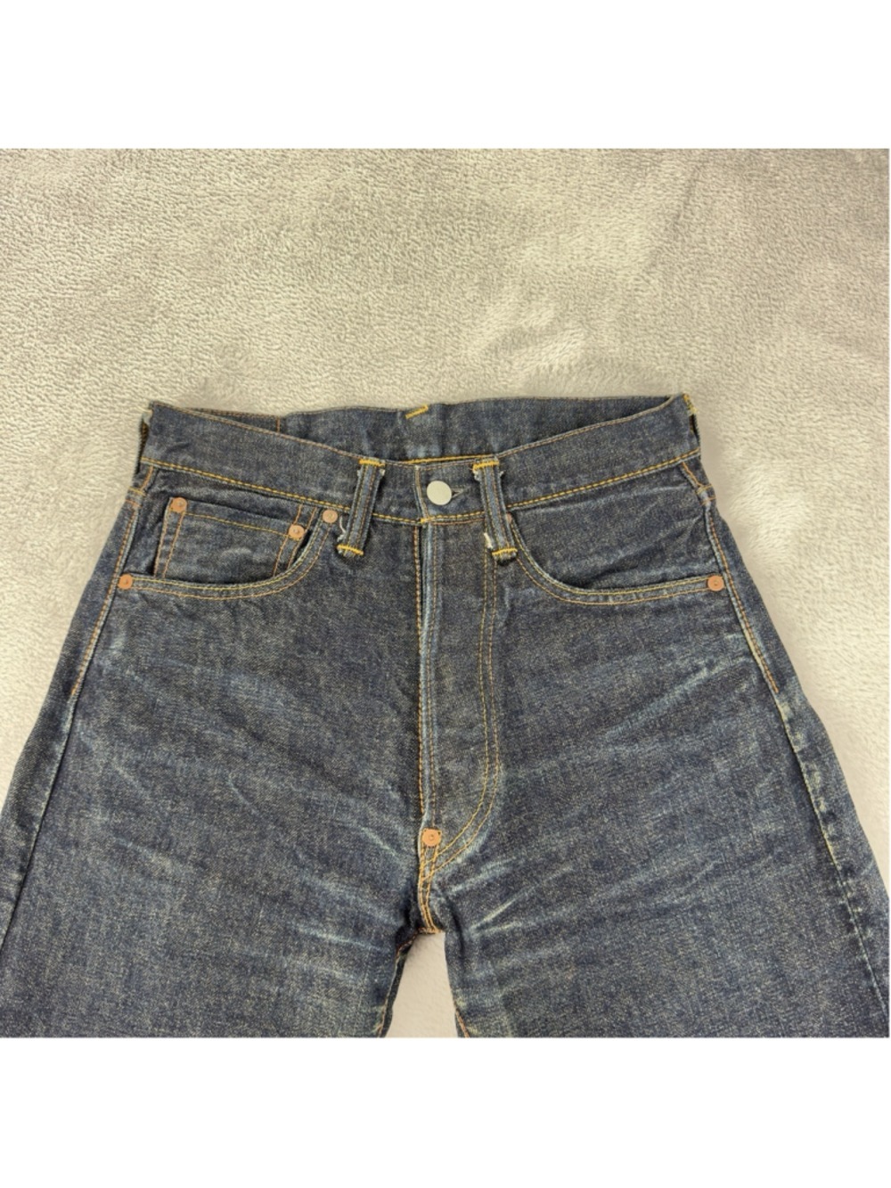 Evisu No 2 2001 Men's Sz 27 W X 29 L Red Selvedge Embroidered Straight Leg Jeans - Picture 7 of 11